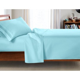 Clara Clark College Dorm Room 3Pc Bed Sheet Set, Twin-Extra Long Size 39"x 80" - Hypoallergenic Brushed Microfiber Sheets