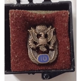 WW2 ARMY 10 YEAR SERVICE TIE-TAC  IN BOX OF ISSUE