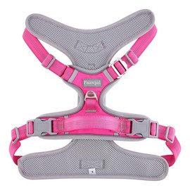 Paawpal Adjustable Dog Harness - No Pull, Reflective, Soft Padded for Small, Medium, Large Dogs - Includes Leash Pink M