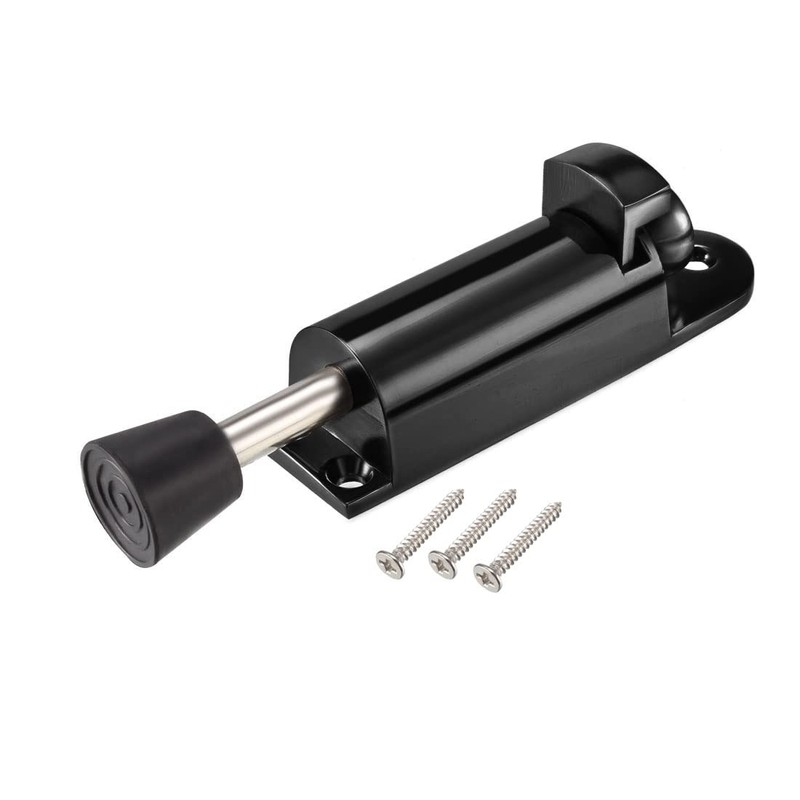 sourcing map Kickdown Door Stopper Spring Loaded Foot Pedal Door