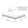 Kingnex Waterproof Split Top King Mattress Protector for Adjustable Bed