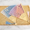JOMA-E Shop Women's Folding Fan Rayon Dance Fan with Tassel,
