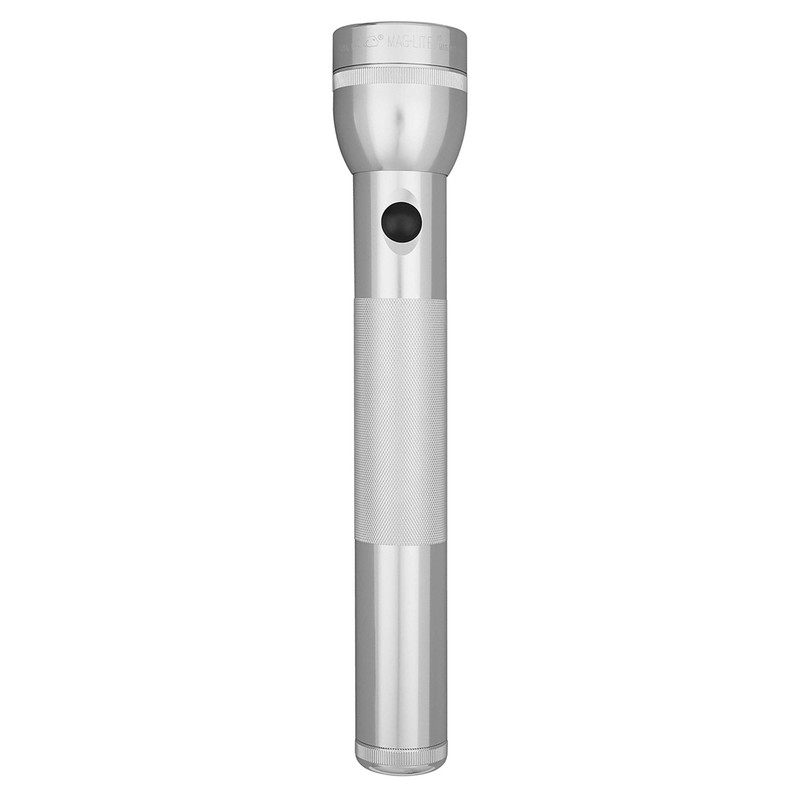Maglite Heavy-Duty Incandescent 3-Cell D Flashlight, Silver