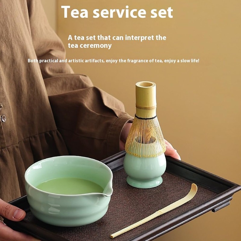 AIXXCUVQ Matcha Tea Set Complete Matcha Making Kit with Ceremonial