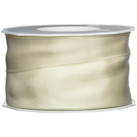 Präsent C.E. Pattberg 60 mm 25 m Ribbon Wired Tafetta Lyon, Cream
