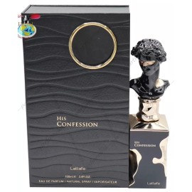 His Confession By Lattafa 3.4/3.3 Eau De Parfum Spray For Men New In Box