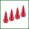 Motoforti 8pcs Red Car Spike Wheel Tyre Tire Valve Air