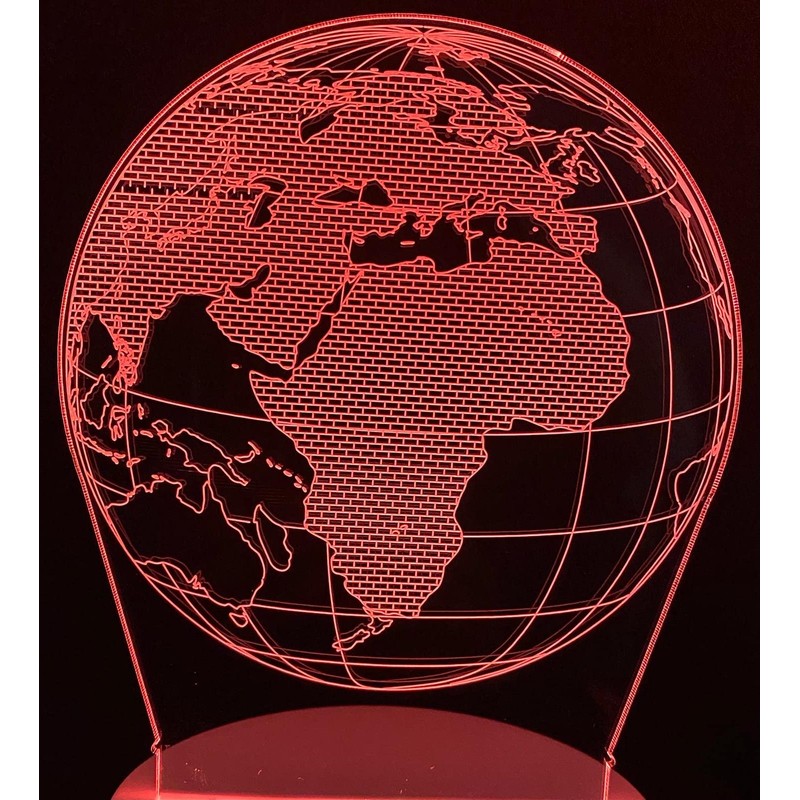 True Face 3D Optical Illusion Night Light, Touch LED Table