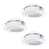 Eglo Pineda LED 3X6W Ceiling Downlight Plastic White IP20 220-230V
