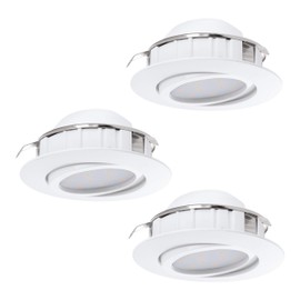 Eglo Pineda LED 3X6W Ceiling Downlight Plastic White IP20 220-230V Ø84