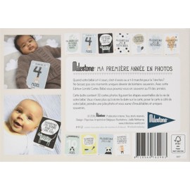 Milestone* Baby photo cards over the moon FR
