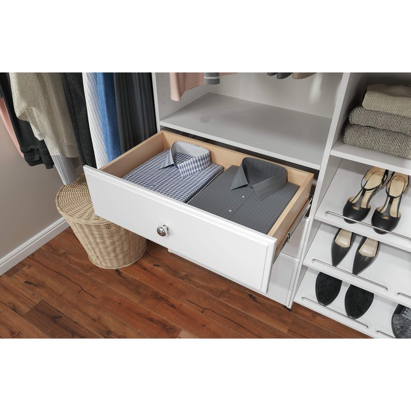 Easy Track 8" Drawer Closet Storage, 8", White