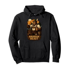 Bigfoot Costume Bavarian Beast Oktoberfest Beer Sasquatch Pullover Hoodie