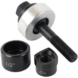 AMZCNC Manual Knockout Punch Kit, Heavy Duty Metal Sheet Knock Out Box Hole Cutter Conduit Punch Driver Die Set ((Conduit Hole Size) 1/2" Knockout Punch)