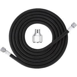 ABEST Airbrush Air Hose Braided 1/8 Inch Male - 1/8 Inch Male (1/4 Inch Female) Airbrush Hose Splitter Airbrush Air Hose Hose Adapter for Most Airbrush Guns (3 m)