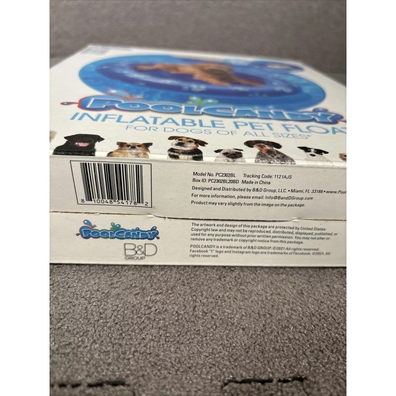 PoolCandy Pool Candy Inflatable Dog Pet Pool Float and Lounger