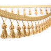 Yalulu 4 Yards Beads Hanging Ball Tassel Fringe Trim Fabric