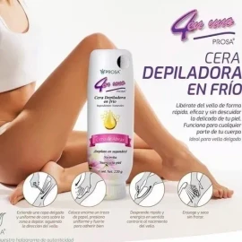 Set De 3 Ceras Depiladoras En Frío Prosa 4 En 1, 220 G.