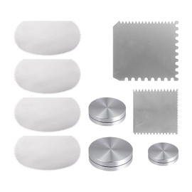 SYWAN Stainless Steel Clay Scraper & Throwing Trimming Spinner Tool (30mm/38mm/45mm) Serrated Clays Sculpting Set Ceramics Clay Sculpting Tools for Texturing Modeling