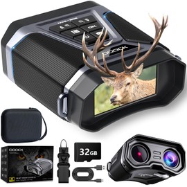 DOOCK Night Vision Goggles, Full-Color 4K Night Vision Binoculars with 5200mAh Rechargeable, 8X Digital Zoom, 4K UHD Video & 52MP Image, Infrared NVG Goggles for Camping Hunting & Security (Black)