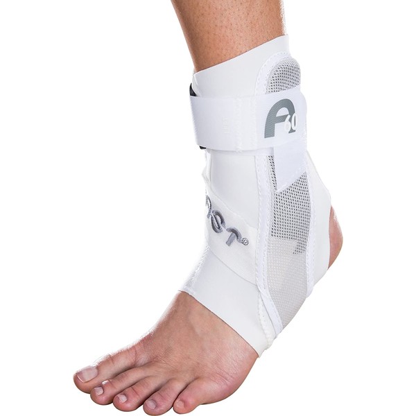 Aircast A60 Ankle Support Brace, Left Foot, White, Medium (Shoe Size: Men's 7.5-11.5 / Women's 9-13)