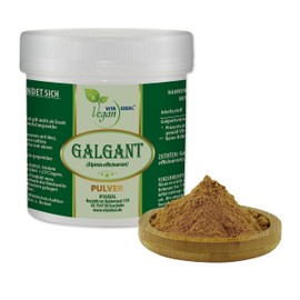 Vita Ideal Vegan® Galgant, Root 300 g Powder, Alpina Officinarum, Daily Serving 1020 mg Gallant Root, Natural, Vegetable and No Additives, Includes Measuring Spoon