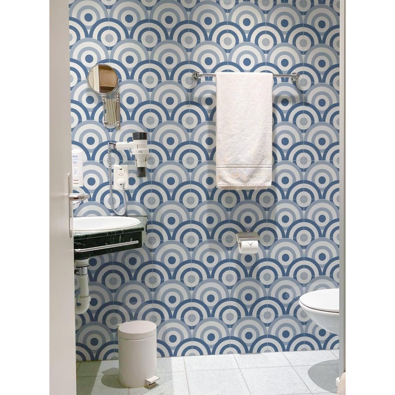 COLAMO Luxury 10PCS Glossy Blue Peel and Stick Tile,Self Stick