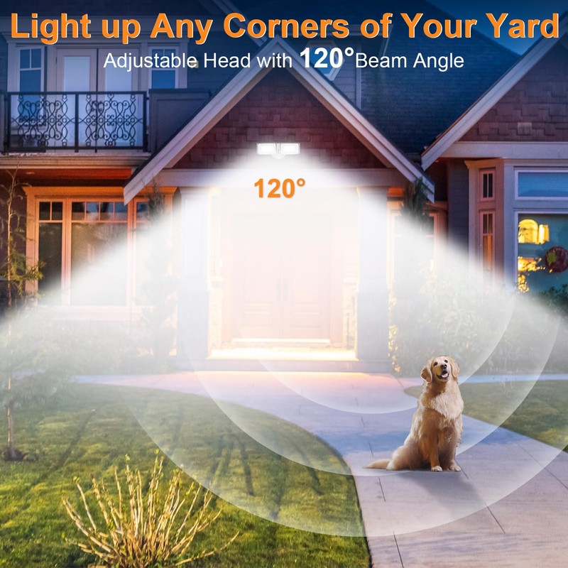 CELAVY 30W 3000 Lumen LED Dual-Head Flood Light Outdoor, Metal