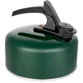 1-Litre Green Stainless Steel Whistling Stove Top Kettle, Camping Kettle with Handle, Non-Induction, Lightweight & Durable