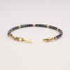 GAVU Men's Hematite Stainless Steel Healing Bracelet, Stone, hematite