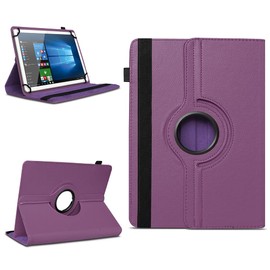 na-commerce Robust Universal Protective Case for 10-10.1 Inch Tablet, Made of High-Quality Artificial Leather, 360° Rotatable Case, Stand Function, purple