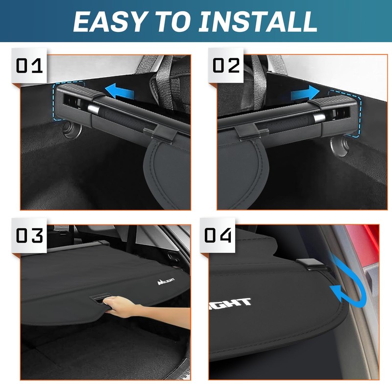 Nilight Trunk Cargo Cover for Jeep Grand Cherokee Accessories 2011-2021,