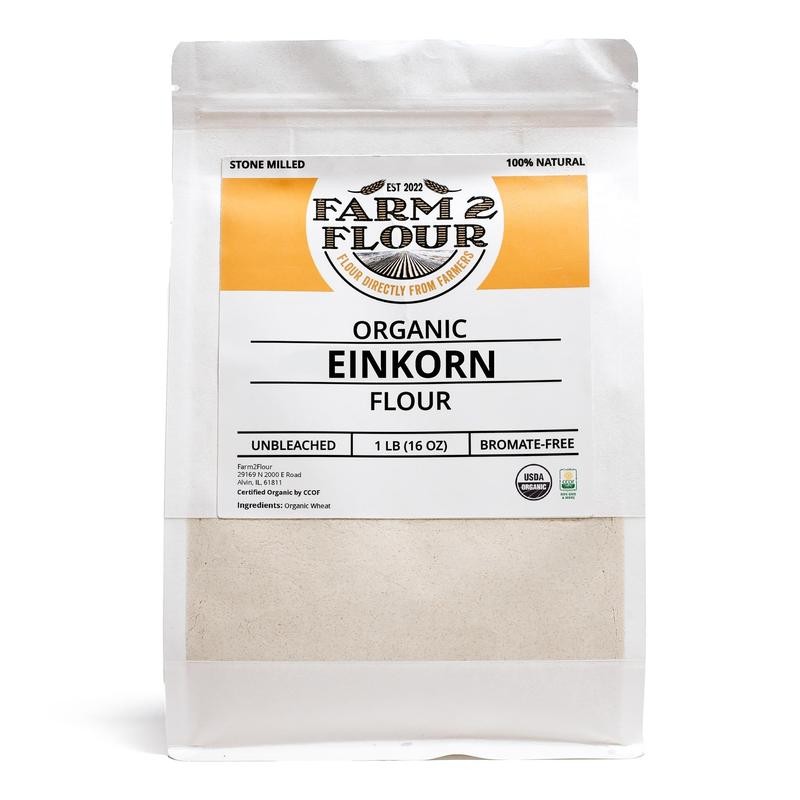 Organic Einkorn Flour - 100% All Natural Ingredients - Size: