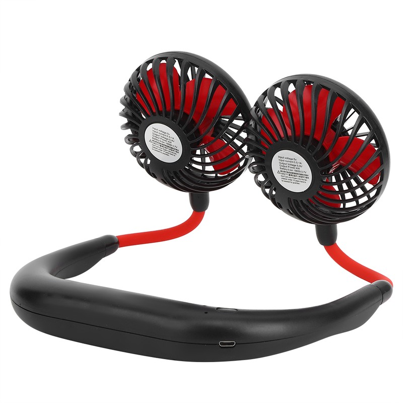 Daisy Pattern Portable Hand Free Neck Hanging Fan USB Rechargeable