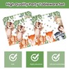 Xjoviative 40Pcs Woodland Baby Shower Plates and Napkins Party Supplies,