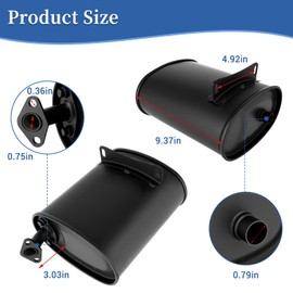 Generator Muffler Silencer Kit, Compatible with Honda GX160 GX200 Clone 212cc 196cc 224cc Champion Predator, Exhaust Muffler with Gasket