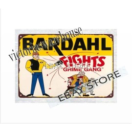 Unbranded 1960s BARDAHL OIL FIGHTS GRIME GANG metal tin sign bar decor ideas