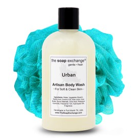 The Soap Exchange Body Wash - Urban Scent - Hand Crafted 12 fl oz / 354 ml Natural Artisan Liquid Soap for Hand, Face & Body, Shower Gel, Cleanse, Moisturize, & Protect. Made in the USA.