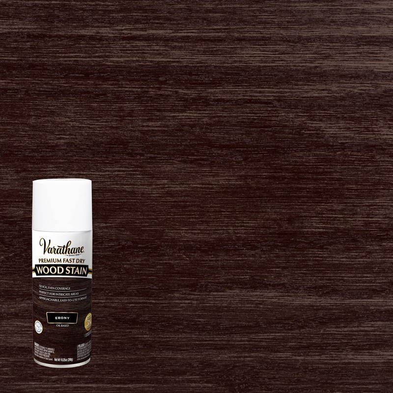 Varathane Premium Fast Dry Wood Stain Spray, 10.25 oz, Ebony