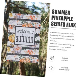 IWOWHERO 2pcs Double-sided Welcome Garden Flag Autumn Thanksgiving Pumpkin Design for Outdoor Decoration Material Fall Garden