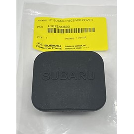 Subaru Logo Trailer Hitch Plug Cover Fits 2 Inch Receiver L101SAN600 Outback Crosstrek Forester Ascent Genuine OEM