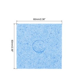 QUARKZMAN Pack of 15 Soldering Sponge 6 x 6 cm Square with Holes Blue Extra Thick Cleaning Pads Soldering Tip Replacement for Cleaning the Soldering Iron