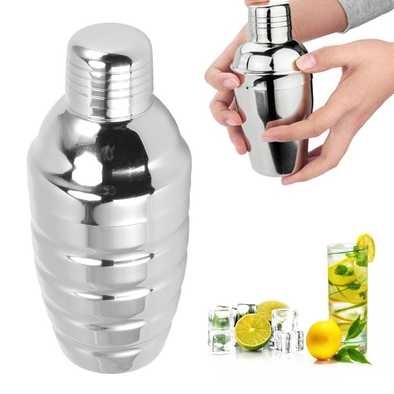 Stainless Steel Thread Cocktail Shaker Bar Bartending Mixer Shaker Wine