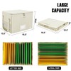 ENGPOW File Box with Lock,Fireproof Document Box with Zipper Lid,Collapsible