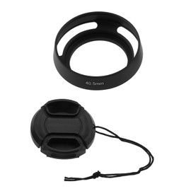 SG Store 40.5 mm Lens Hood and Lens Cap Compatible with Sony Alpha ZV-E10 ZV-1F ZV1F A6600 A6500 A6400 A6300 A6100 A6000 A5100 A5000 with E PZ 16-50 mm F/3.5-5 mm 6 OSS-6 OLens