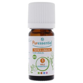 Essential Oil Puressentiel Organic Thyme Linalool Essential Oil - For Use In Essential Oil Diffusers - Relaxes And Reduces Physical And Mental Fatigue - Relieves Cold, Cough And Nasal Congestion - 0.17 Oz