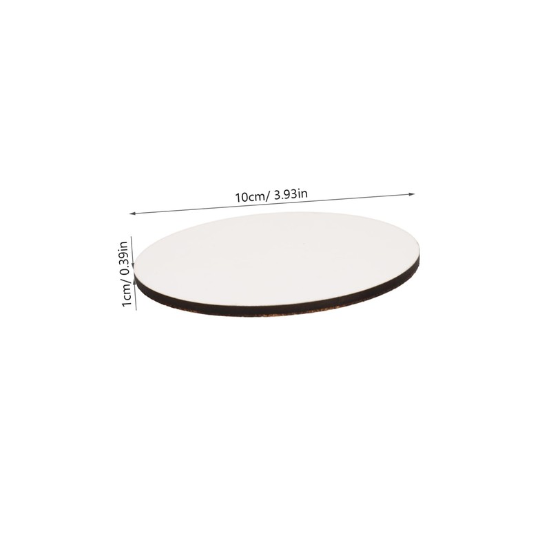 Operitacx 10pcs Sublimation Round Mats for Crafts Heat Transfer Blank