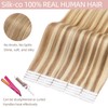 Silk-co Tape-In Extensions, Real Hair, Blonde Highlighted, Pack of 40