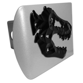 Elektroplate Metalhead T-Rex All Metal Brushed Chrome Hitch Cover for Trucks and SUVs | Fits Standard 2" Trailer Hitch Receivers | Premium Weatherproof