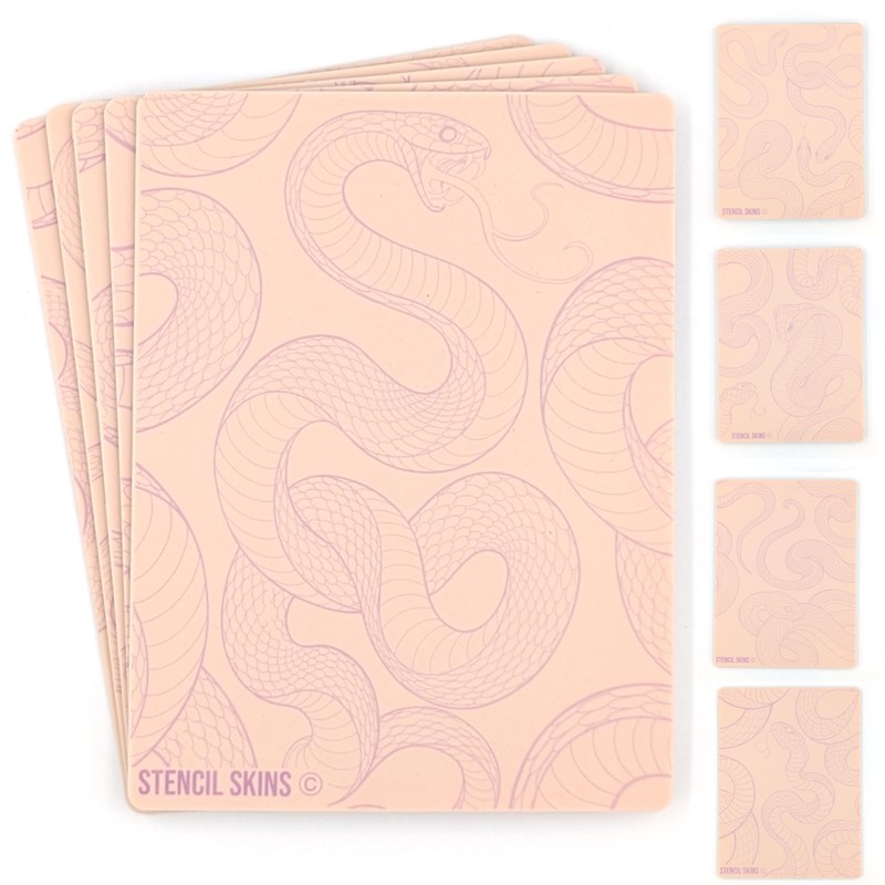Pre-Printed Tattoo Practice Skins with Stencils | 3mm Fake Skins